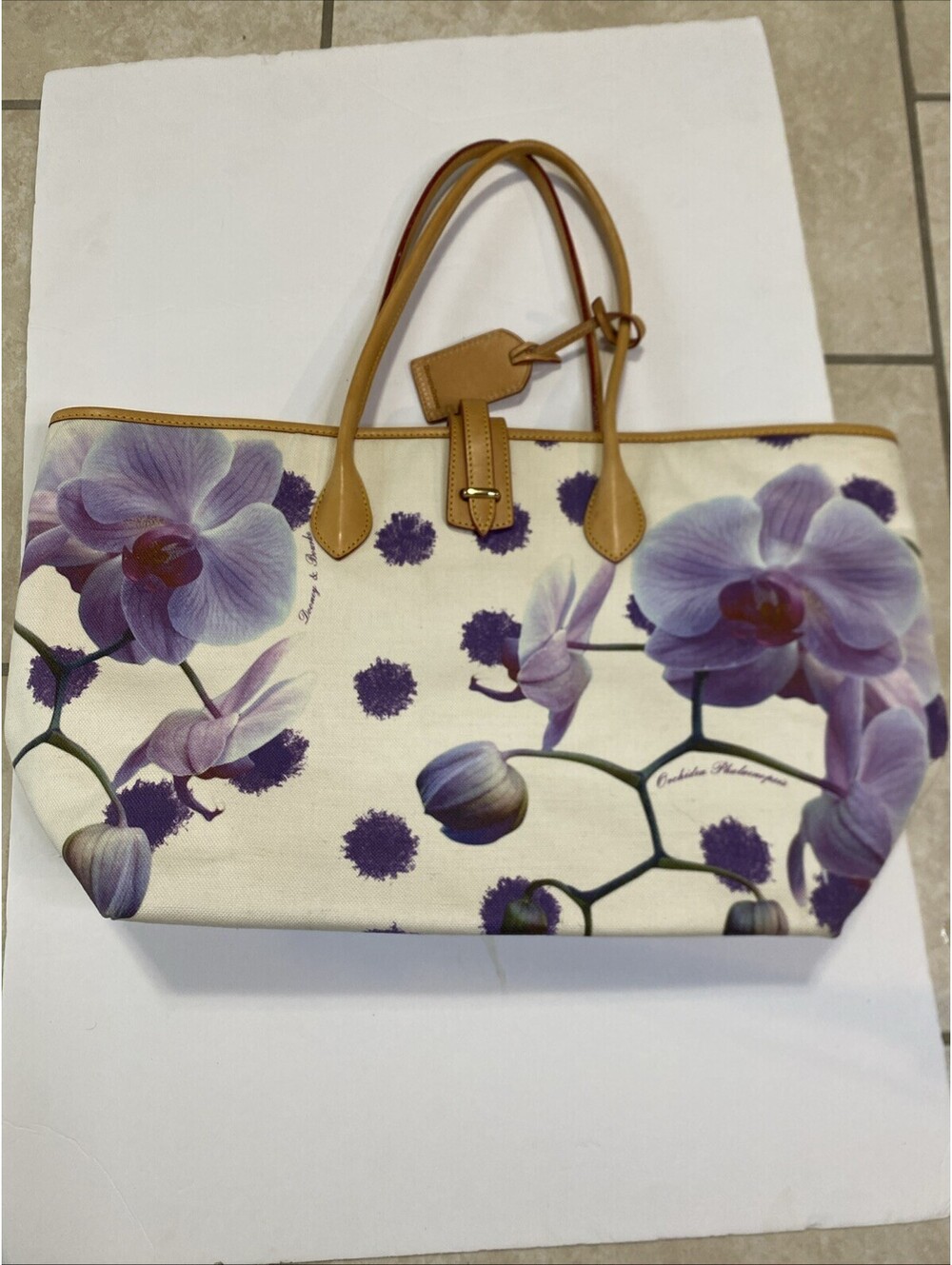 Dooney & Bourke Hydrangea Print Tote Bag Large Floral Shopper Cottagecore 16"x11